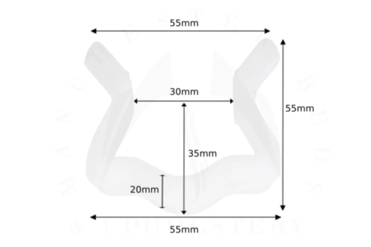 Plastic U Bed Clips – Divan Bed Base Connector & Ottoman Bed Joining Clips